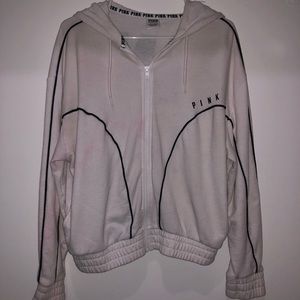 Pink zip up sweatshirt
